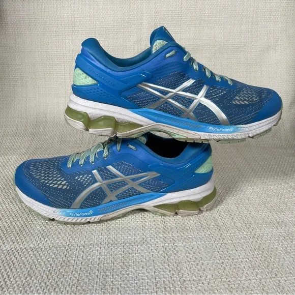 ASICS Gel Kayano 26 Blue Running Shoe Blue Womens 10.5 - Picture 3 of 14